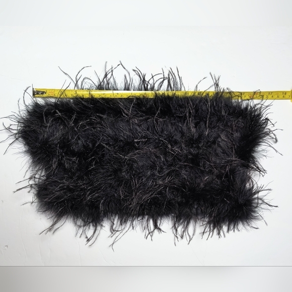 Emprada Catalina Black Feather Embellished Whimsigoth Fairy Crop Top M - Picture 7 of 9